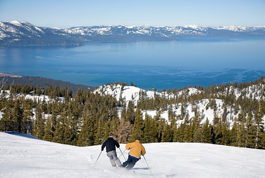 Lake Tahoe skiing. Stateline, Nevada