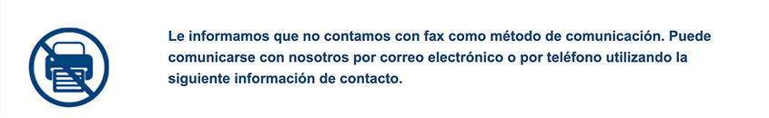 Tome en cuenta que The Rental Program ya no utiliza el fax como uno de sus métodos de comunicación.