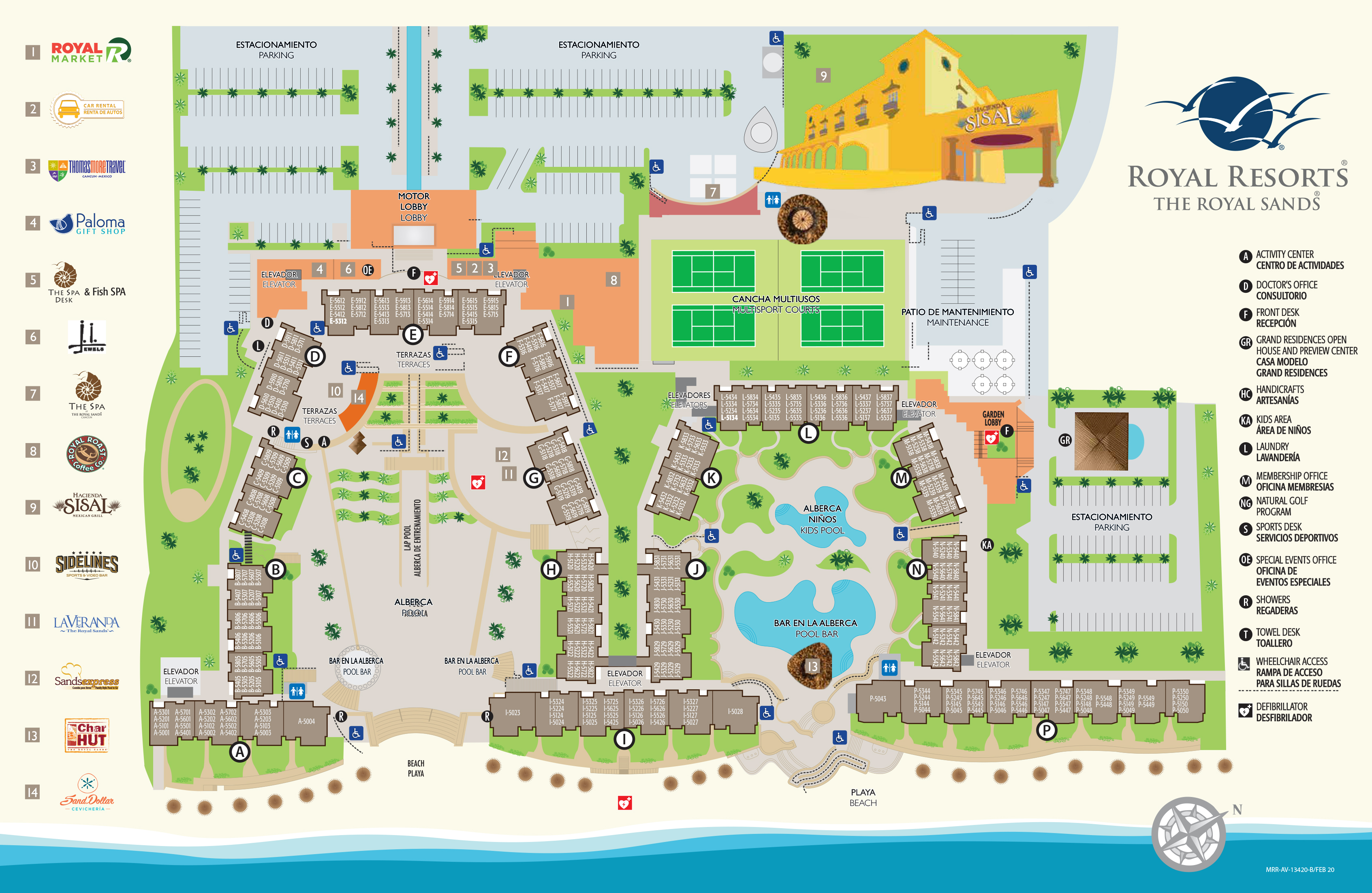 Royal Cancun Resort Map The Royal Sands - Royal Resorts